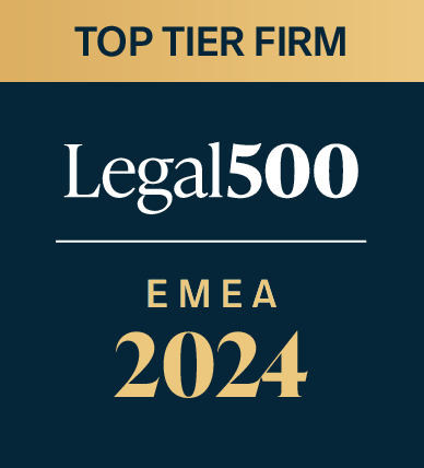 Top Tier Firm Legal500 EMEA 2024
